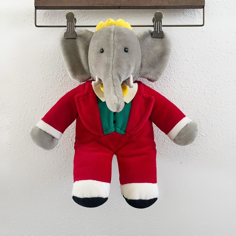 BABAR Vintage 1988 Babar the Elephant King Plush